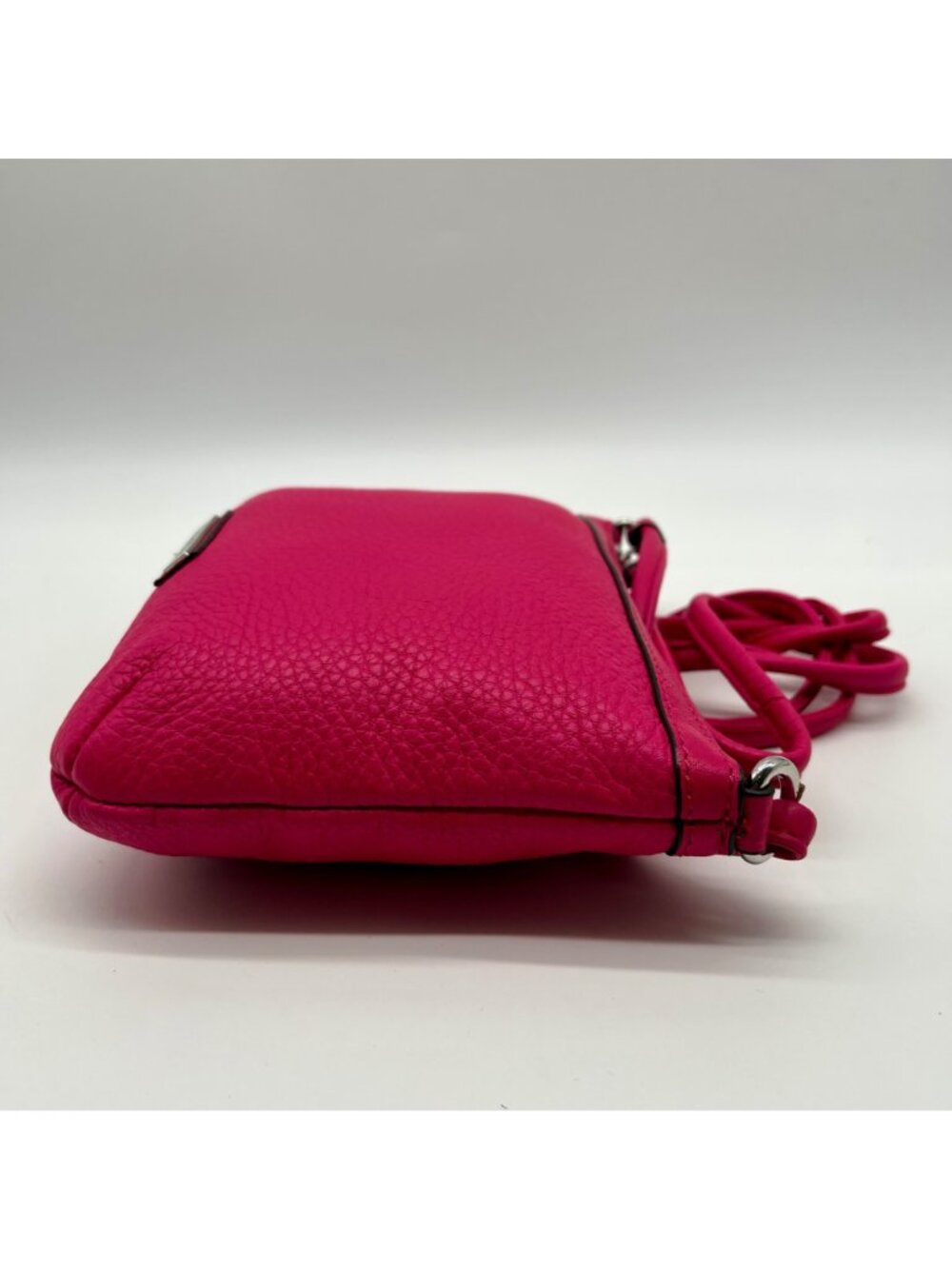 Calvin Klein Pink Pebbled Leather Crossbody Bag - Picture 4 of 10